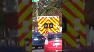 NIH Ambulance 751 Responding to assist at the Silver Spring High Rise Fire #shorts