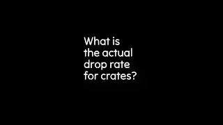 What is the actual drop rate for crates?