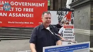 Melbourne rally to free Julian Assange and Chelsea Manning, March 10, 2019