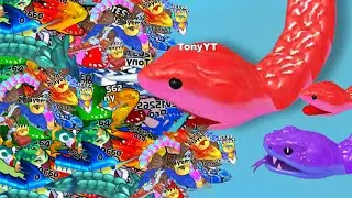 Snake Clash:🔥King Boss Trapped All SnakeS Epic Best Victory 100%WIN - MAX LEVEL Pro Gameplay 🐍 #453