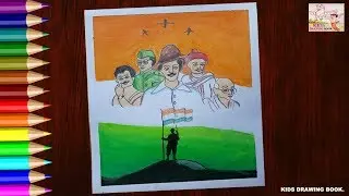 KIDS DRAWING BOOK! INDEPENDENCE DAY SPECIAL DRAWING WITH OIL PASTELS  FOR KIDS!HD NEW 2019