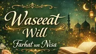 Wasiat (Will) - Part 2 - Inheritance in Islam - Farhat un Nisa