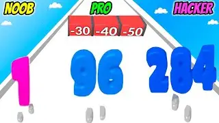 Number Run 3D - NOOB vs PRO vs HACKER