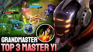 WILD RIFT MASTER YI - TOP 3 MASTER YI GAMEPLAY - GRANDMASTER RANKED