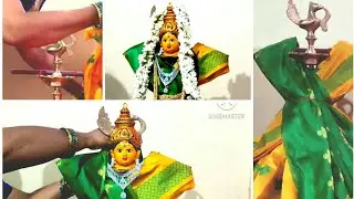 நவராத்திரிக்கு குத்துவிளக்கில் அம்மன் அலங்காரம் செய்வது எப்படி|Kuthu Vilakkil amman alankaram?