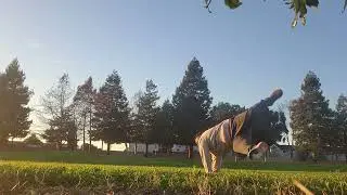 Practicing B-Boy Breakdancing