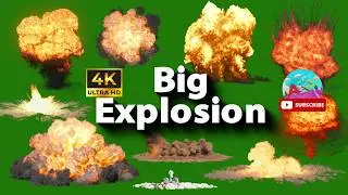 4K Big Explosion , Green Screen PART 1