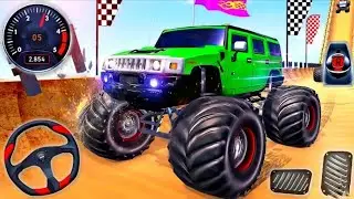 Monster Truck Mega Ramp Extreme Racing - Impossible GT Car Stunts Driving - Android Gameplay #1