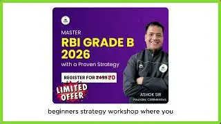 RBI Grade B 2026 Strategy Workshop | Beginners Strategy | How to Prepare for RBI Grade B 2026 | RBI