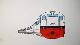 Menggambar Kereta Api Indonesia Sederhana