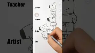 How to draw Chill guy Dad vs Artist #art #meme