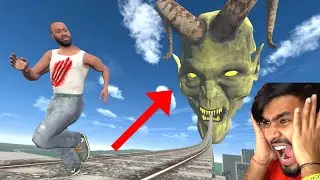 Franklin found longest railway goes to scary demon mouth 😨 #gta #shorts #indianbikedriving3d #gta5 