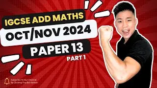 13a 0606/13/O/N/24 part 1 (Q1-6) | OCT/NOV 2024 v13 | IGCSE ADDITIONAL MATHS | MARKING SCHEME ⭐️
