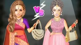 Indian wedding dress up and makeup artist #video #asmr #makeup 