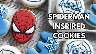 Let's decorate Spider-Man cookies! #spiderman #royalicing #sugarcookies