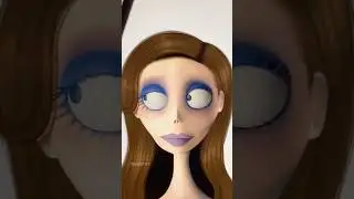 Emily&rsquo;s transformation as a human #corpsebride #art #digitalart #teamzita #shorts