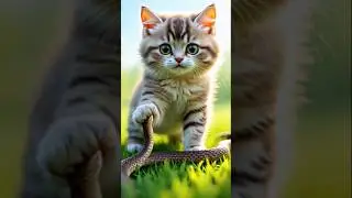 🐱🐍The Brave Kitten&rsquo;s Paw#BraveKitten #SnakeAndCat