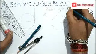 Tangent from a point in the circle/ #engineering drawing /#1st year/#RGPV
