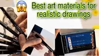 Art materials for a realistic sketch