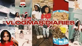 VLOGMAS DIARIES 04🎄| shopping, Christmas party, hair appt, games, mini haul/try on, etc. 