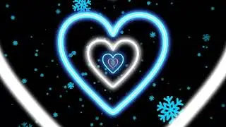Winter Heart Glow | Neon Tunnel Motion Graphics Loop
