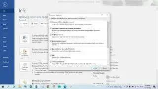 B&agrave;i 23 Kiểm tra v&agrave; bảo vệ văn bản trong Word Document Inspector