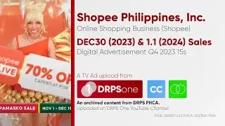 Shopee DEC30 (2023) Payday and 1.1 (2024) New Year Sales Digital Ad Q4 2023 15s (PH) [CC/ST]