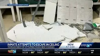 Inmate falls through ceiling in failed escape attempt in Iowa