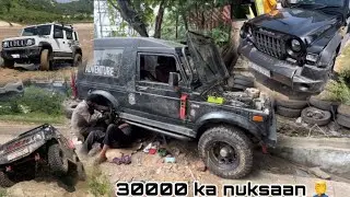 3OOOO ka nuksaan 💥| Gypsy ka rear differential gya 🤦‍♂️| Jimney performance in mud ⛔️
