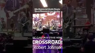 Sir Eric Clapton with Stevie Wonder live at Crossroads Los Angeles. @musicUcansee
