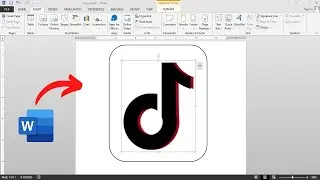 TikTok Logo Design in MS Word | How to Create TikTok Logo in Microsoft Word | Muabi Design