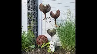 HERZ-GARTENSTECKER aus DRAHT
