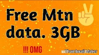 Free Mtn 3gb data 100% working  OMG!!
