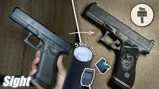 I made a SRC Glock 17(2/2)front sight with fiber optic using rebar and completed all the custom work
