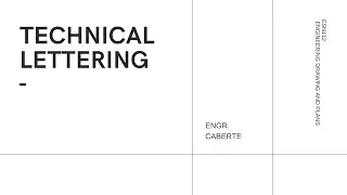 BASICS OF TECHNICAL LETTERING