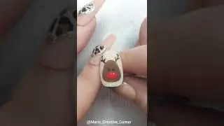 Cute Little Reindeer | Christmas Nail Art🥰🎄