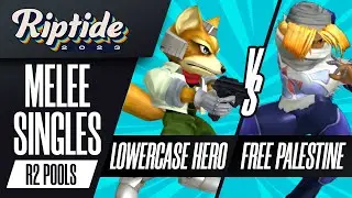 Lowercase hero (Fox) vs Free Palestine (Sheik) - Melee Singles Round 2 Pools - Riptide 2023