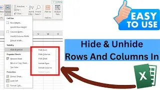 How To Hide & Unhide Rows And Columns In Excel Sheet | Easiest Way to Hide & Unhide Rows & Columns