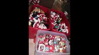 Mickey Mouse and Friends Massive Christmas decorations collection room tour