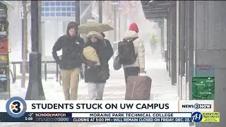 UW-Madison students stuck on campus due to blizzard