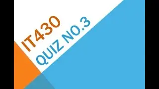 IT430-E-COMMERCE Quiz No 3 Solution