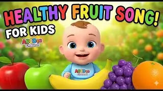 Healthy Fruit Song for Kids 🍎🍌🍇 Learn Colors & Fruits | ABCDee Channel