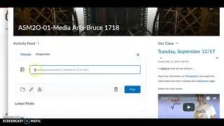 Exploring the Course Home Page and Using Activity Feed