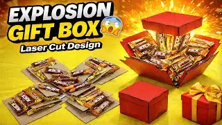 Want to Make AMAZING Chocolate Explosion Gift Box Watch This NOW | Laser Cut Wooden Gift Box