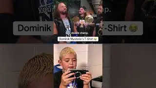Dominik Mysterio really wore a T-Shirt with the iconic photo of Young Dom playing PSP on it 😭 #WWE