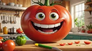 Talking tomato trick!#FunnyParenting #HealthyKids #VeggieTrick #educationalvideo #funny