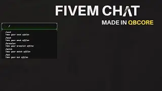 Fivem chat with commands system for your QBCore Servers