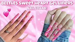 GEL LINERS VALENTINE&rsquo;S DAY NAIL SET | BEETLES SWEET HEART GEL LINERS REVIEW | QUICK & EASY NAIL ART