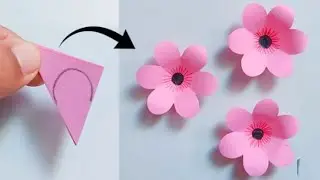 Easy Paper Flower Making Craft | Cara Membuat Bunga Dari Kertas Origami