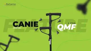 Rehamo Canie QMF Walking Cane | Dual Handle, LED Torch, Two Bushes, Adjustable Height & 1Y Warranty